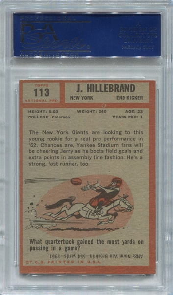 : 1966 Philadelphia # 123 Jerry Hillebrand New York