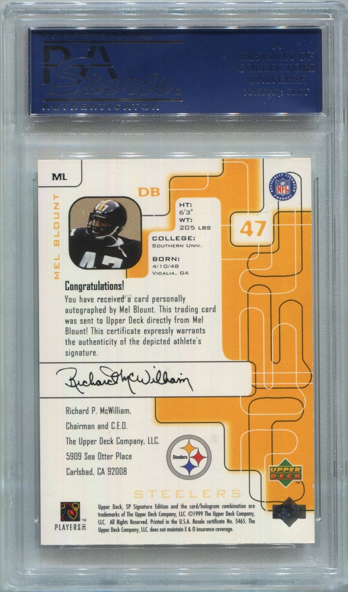 Autographed Franco Harris Trading Card, Steelers, Upper Deck, Icons, NFL