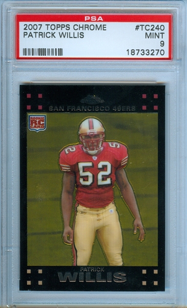 2007 Bowman Chrome Willis 49ers Rookie Card