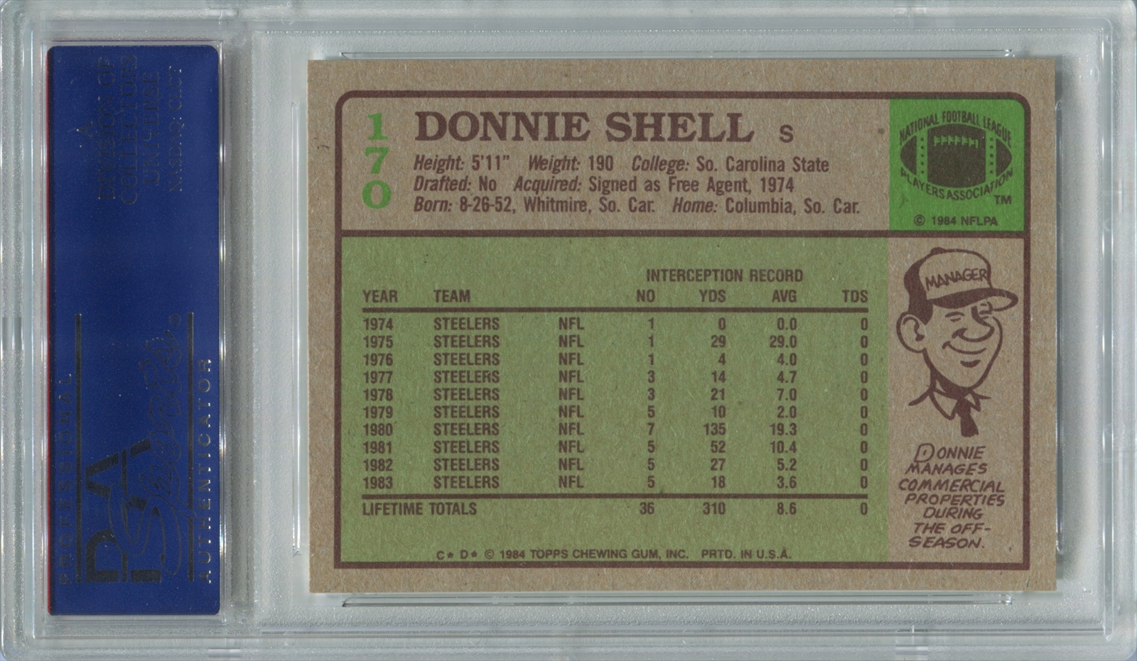 Football - Donnie Shell Master Set: Jeff Barker Collection Set