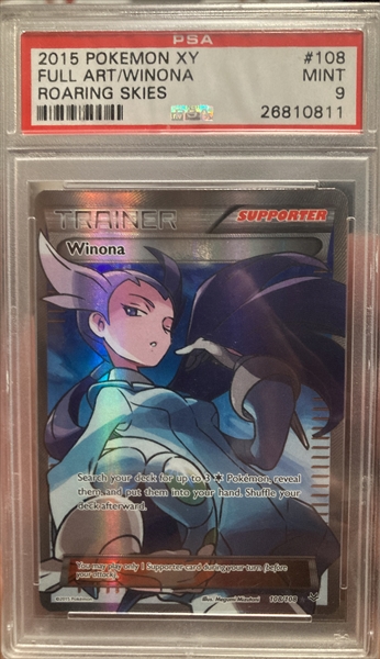 winona pokemon card full art TCG 108/108 XY Roaring Skies Ultra Rare Holo LP Shuffle your deck afterward PSA Set Registry Showcase: Pokmon