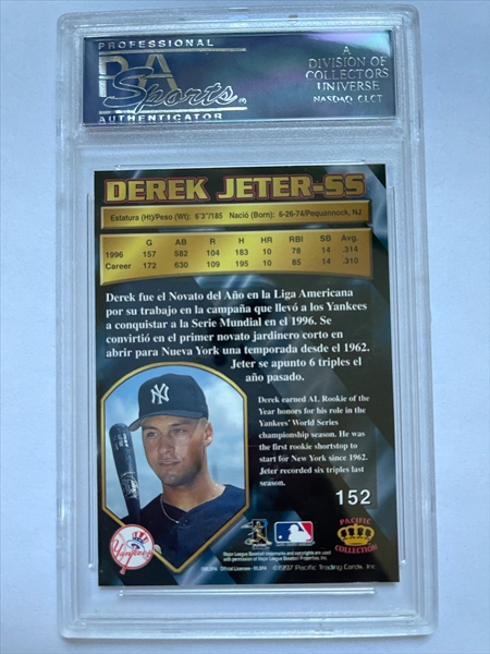 1999 Pacific Prism Holographic Purple Derek Jeter #100 PSA 10 POP