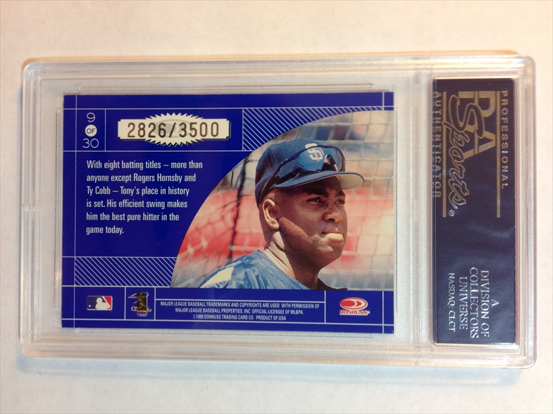 Tony Gwynn Donruss Prime Cuts Jersey Card 99/99