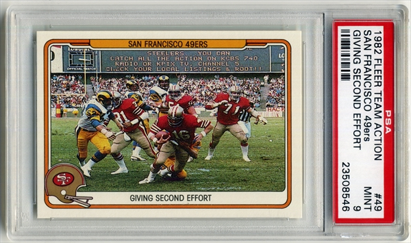 PSA Set Registry Showcase: San Francisco 49ers Fleer Team Action