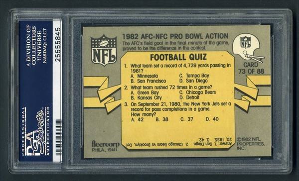 PSA Set Registry Showcase: San Francisco 49ers Fleer Team Action