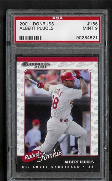 Albert Pujols St. Louis Cardinals 2001 Upper Deck # 29 Rookie Card PSA 8