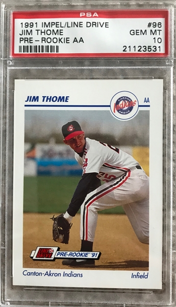 JIM THOME 1994 Upper Deck Baseball # 352 Cleveland Indians