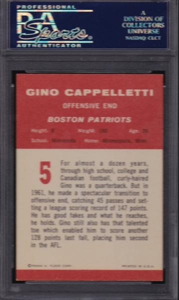 : Gino Cappelletti (Mr. Patriot) Autographed/ Original