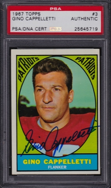 : Gino Cappelletti (Mr. Patriot) Autographed/ Original