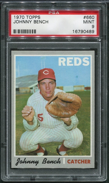 1977 Hostess #6 Johnny Bench Reds HOF PSA 7 NM 460