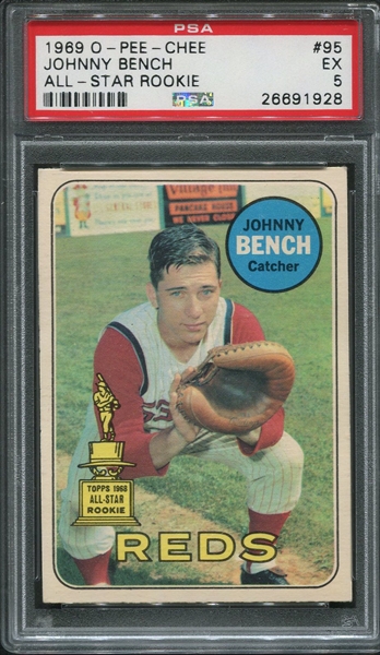 1977 HOSTESS JOHNNY BENCH BASEBALL CARD HAND CUT REDS GD/VG MC #6