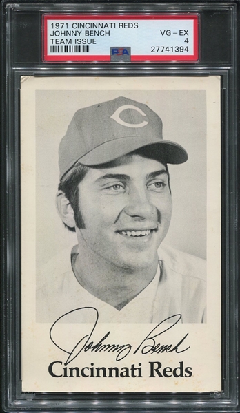 1977 HOSTESS JOHNNY BENCH BASEBALL CARD HAND CUT REDS GD/VG MC #6