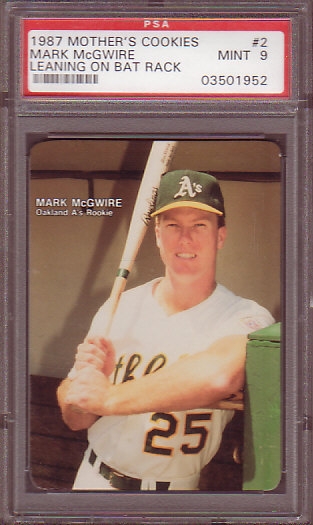 1990 Mother's Cookies #4 MARK MCGWIRE Oakland Athletics