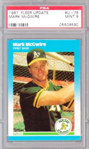 Mark McGwire 1987 Fleer Baseballs Best Sluggers Series Mint ROOKIE