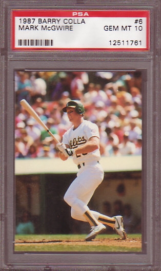 Mark McGwire Card 1988 Donruss Diamond Kings #1 PSA 8