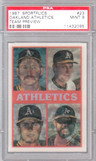 PSA 9 1987 Mother's Cookies Mark McGwire Batting Follow Through