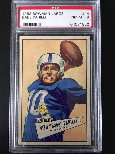 1962 Fleer Football Babe Parilli Graded PSA 4 Boston Patriots