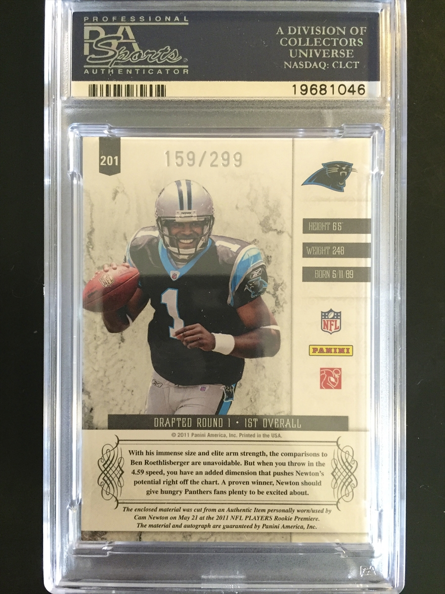 Cam Newton 2011 Score Signatures Rookie Auto Rc #315