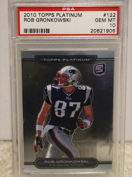 2012 TOPPS #70 ROB GRONKOWSKI PATRIOTS WHITE JERSEY PSA 10 F3525871-935 - 4  Sharp Corners