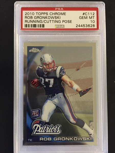 2010 Playoff Contenders 229 Rob Gronkowski Blue Jersey Autograph PSA 10 10