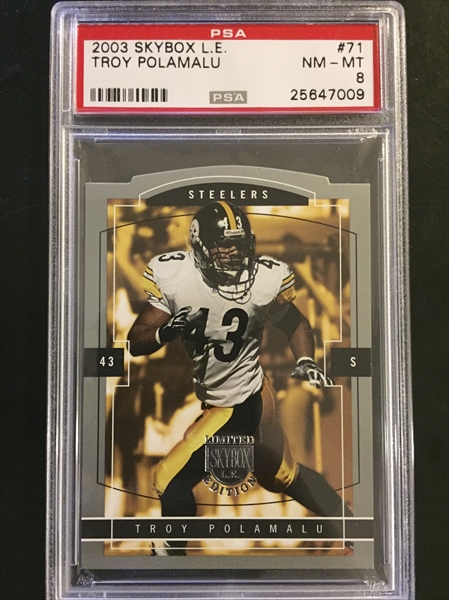 2003 Bowman's Best Blue #'ed/499 Troy Polamalu #90 Rookie HOF  Steelers