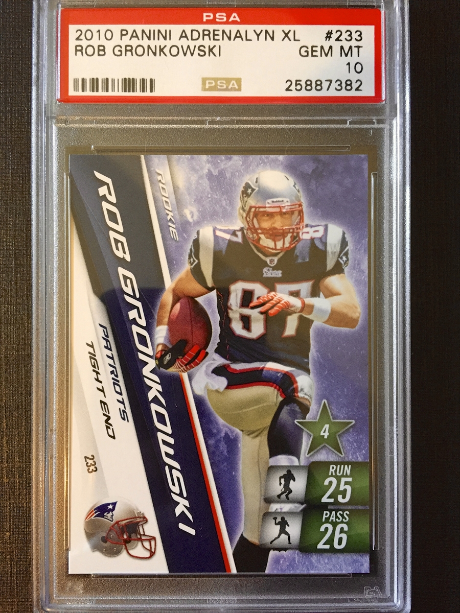 2010 SPA Rob Gronkowski Gold College Game Used Jersey Patch and Autographed  Rookie Card, #128 for sale at auction from 7th December to 15th December