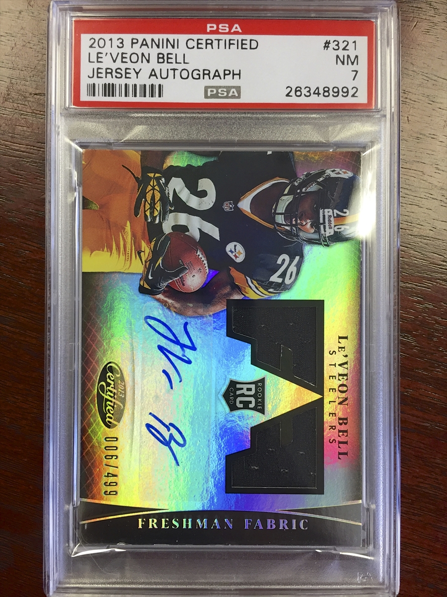 Le'Veon Bell Autographed 2013 Panini Absolute Rookie Jersey Card