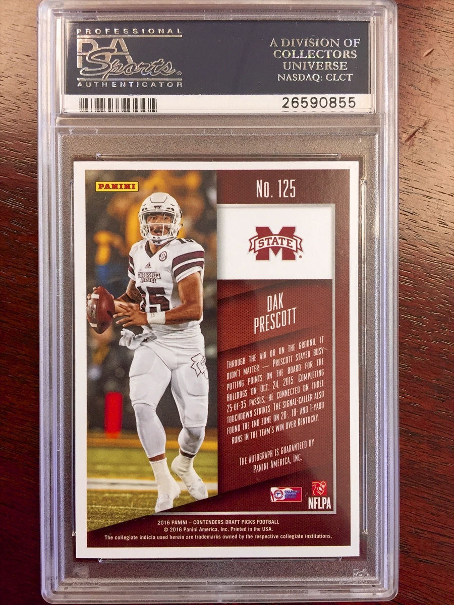 : 2016 Panini Black Friday #57 Dak Prescott RC #345/499 DALLAS  COWBOYS : Collectibles & Fine Art