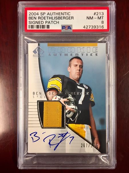 2004 SP Authentic Ben Roethlisberger ROOKIE PATCH AUTO DNA 10 /299 #213 PSA  10 - Fixed Price Marketplace