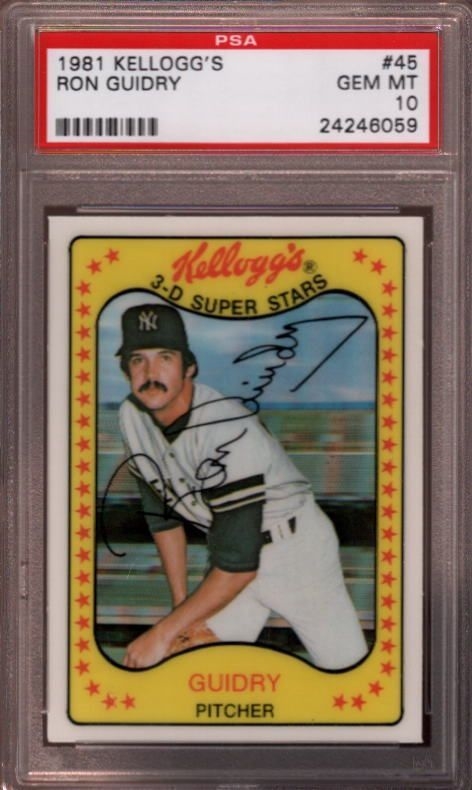 Topps 3D baseball stars pictures. Super rare Ron Guidry