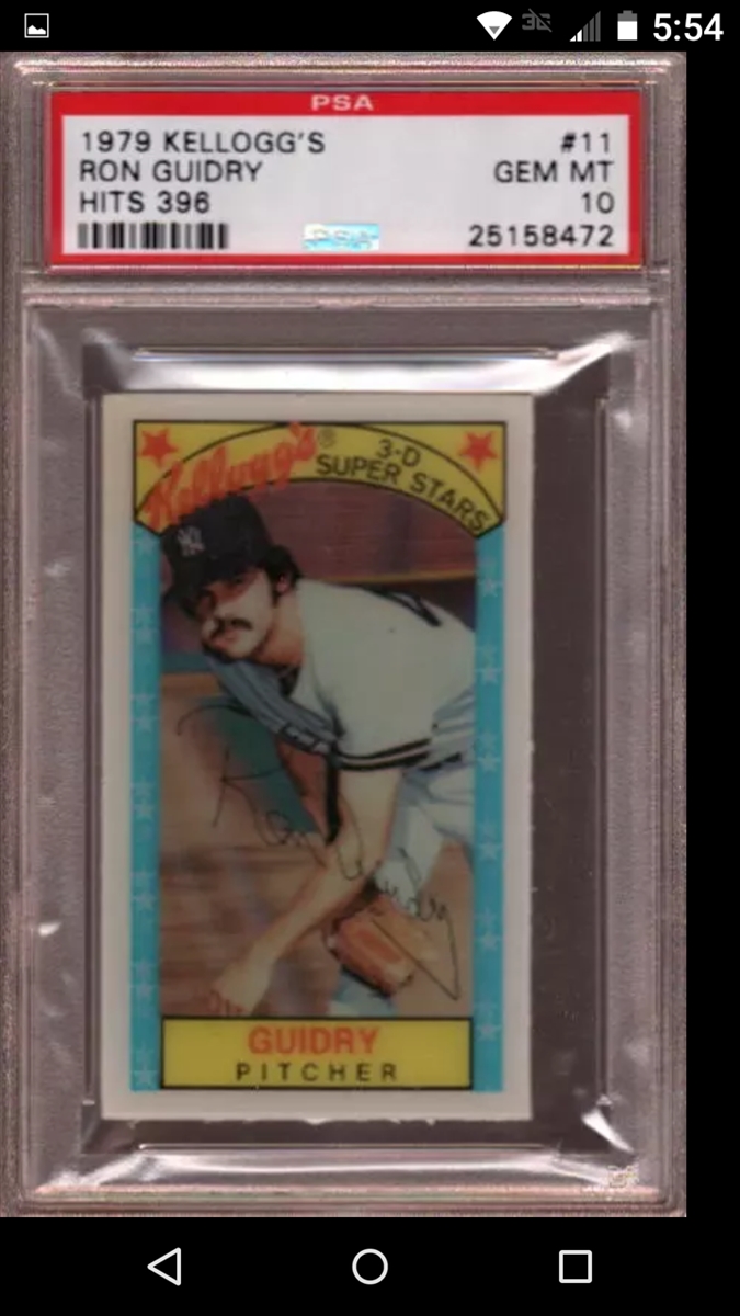 Topps 3D baseball stars pictures. Super rare Ron Guidry