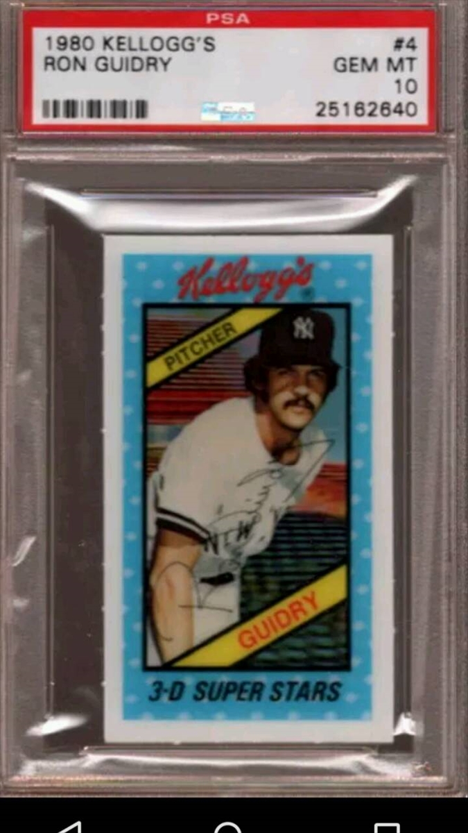 Topps 3D Baseball Stars Pictures. Super Rare Ron Guidry 