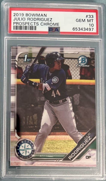 Julio Rodriguez 2023 Bowman Chrome Mega Box Aqua Refractor # 96 Ltd Ed of  225