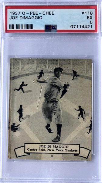1937 O-pee-chee Baseball 118 Joe Dimaggio new York Yankees 
