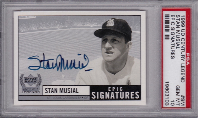 1999 Upper Deck Century Legends Epic Signatures Stan Musial AUTOGRAPH  Cardinals