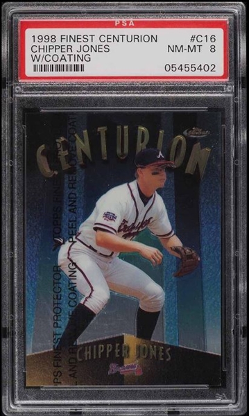 1998 Chipper Jones Fleer Baseball Card PSA 8