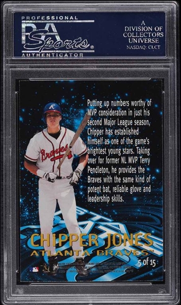 Chipper Jones 2019 Topps 150th Anniversary Manufactured Patches 150th  Anniversary #AMPCJ S2 (PSA 10)