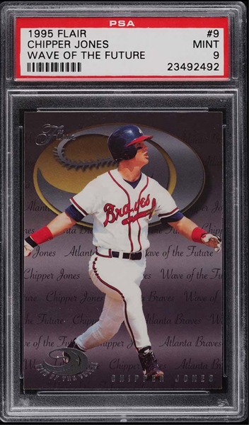 1996 LEAF STEEL CHIPPER JONES #33 ATLANTA BRAVES PSA 9 MINT 61639347 - AA  Mint Cards