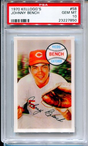 1978 Pepsi Cola Superstars Hand Cut JOHNNY BENCH PSA 10 