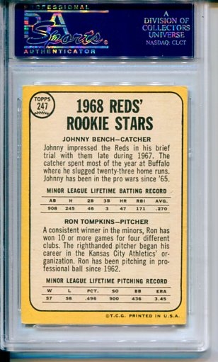 1983 O'Connell & Son Ink Baseball Greats Johnny Bench