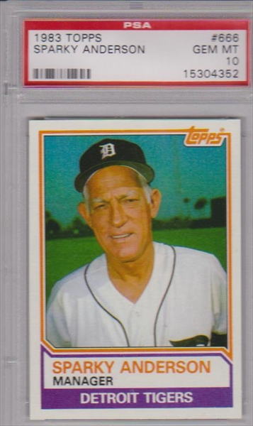 Sparky Anderson 1991 Topps Detroit Tigers Manager Card