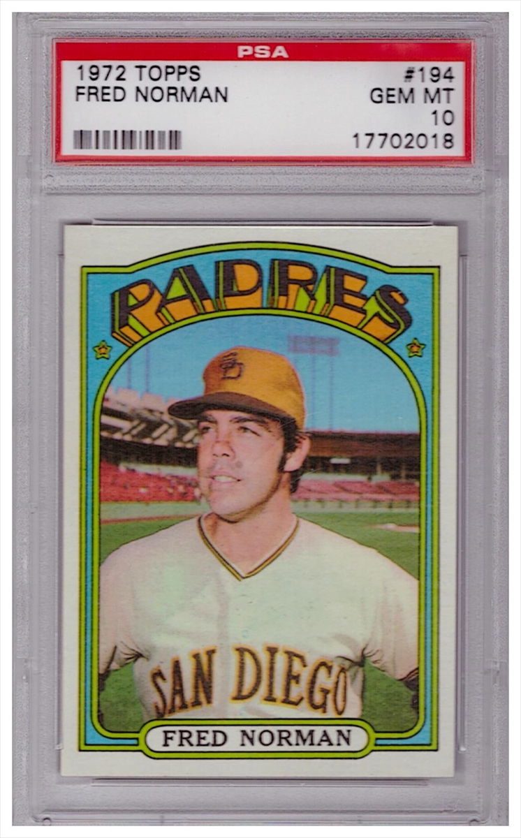  1972 Topps # 194 Fred Norman San Diego Padres