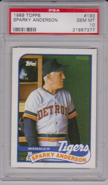 Sparky Anderson 1990 Topps Detroit Tigers Manager Card