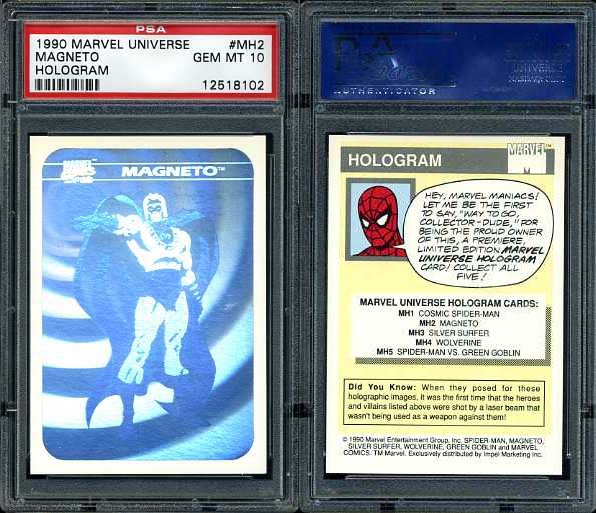 marvel holographic cards Amazon.com: 1991 Marvel Universe Series II Hologram Insert Set of 5 Cards  NM/M Spider-Man, Hulk : Toys & Games