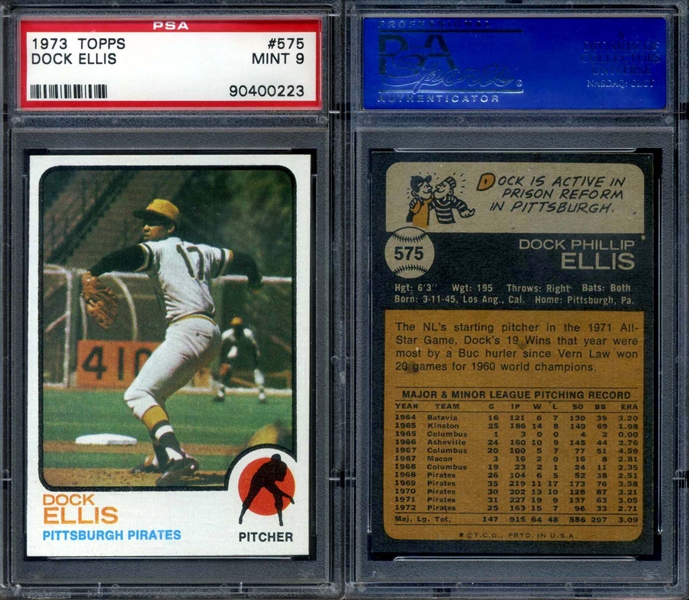  1975 Topps # 385 Dock Ellis Pittsburgh Pirates