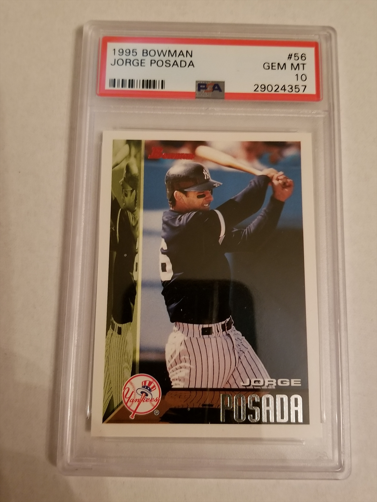 Jorge Posada 1996 Rookie Game Used Yankees Columbus Clippers Minor Lea —  Showpieces Sports