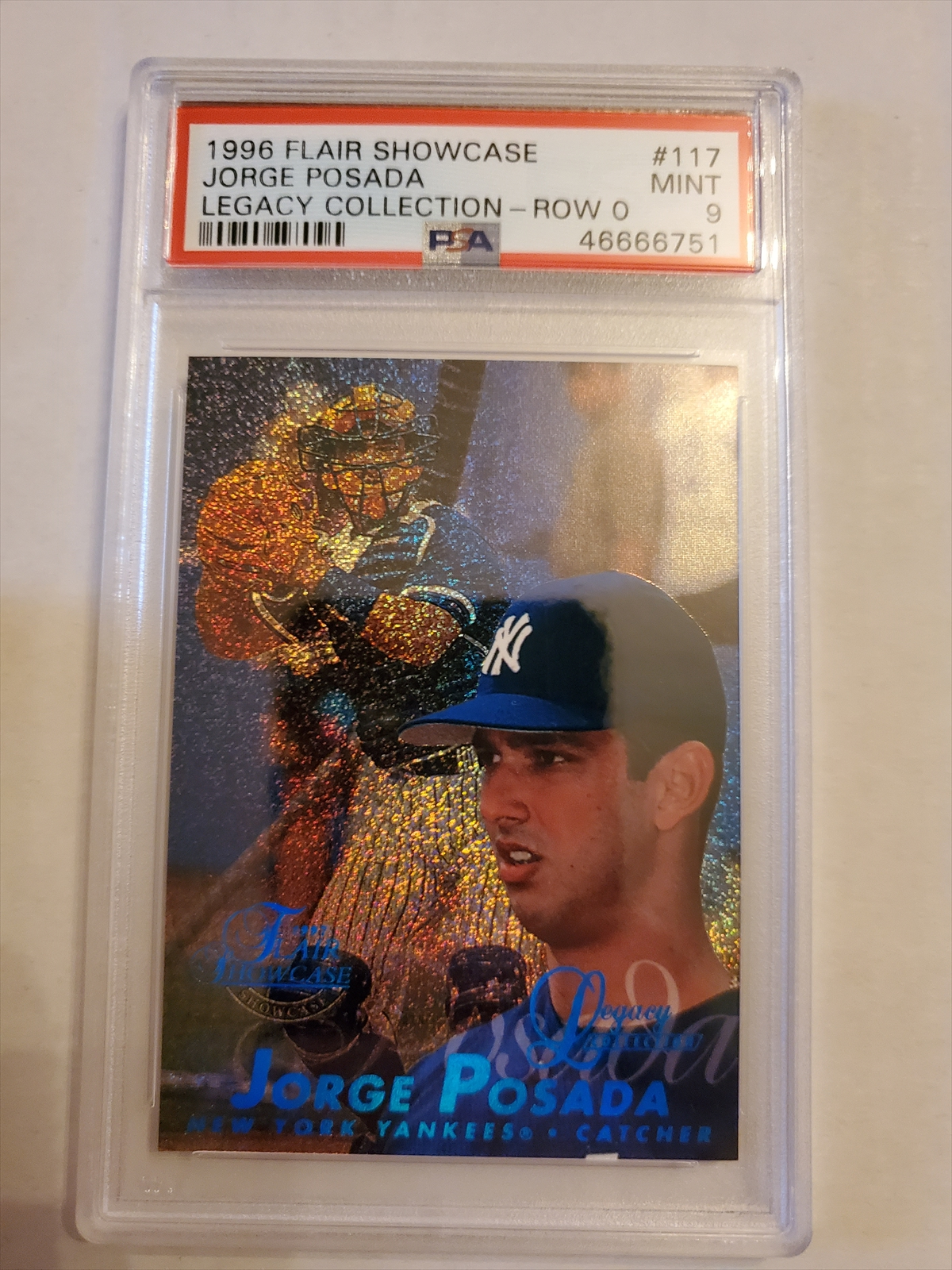 Jorge Posada 1996 Rookie Game Used Yankees Columbus Clippers Minor Lea —  Showpieces Sports