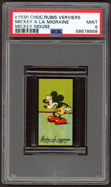 PSA Set Registry Showcase: 1930 Mickey Mouse Rubis Chocolaterie