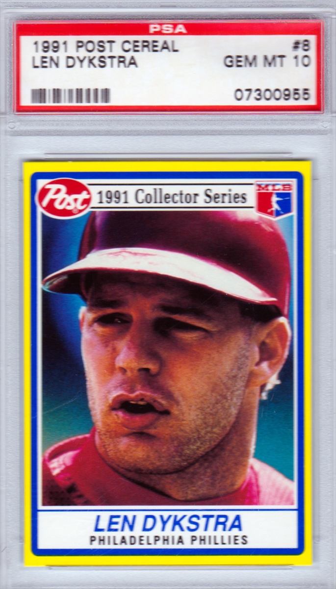 1991 Topps #345 Lenny Dykstra VG Philadelphia Phillies - Under the