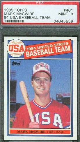 PSA 9 1987 Mother's Cookies Mark McGwire Batting Follow Through